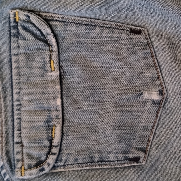 Vtg 90s Lucky Brand Jeans Juniper Flare 14/32 USA by Gene Montesano blue euc - Picture 11 of 16